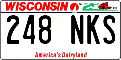 WI license plate 248NKS