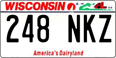 WI license plate 248NKZ