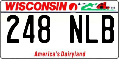 WI license plate 248NLB