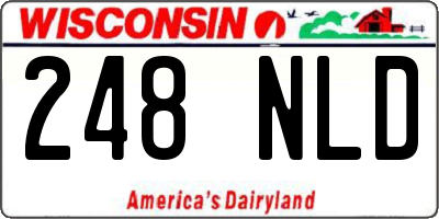 WI license plate 248NLD