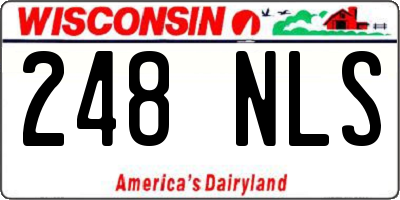 WI license plate 248NLS