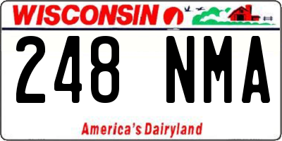 WI license plate 248NMA