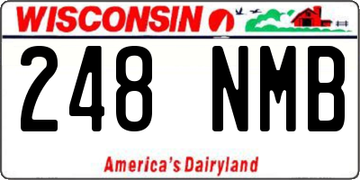 WI license plate 248NMB