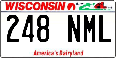 WI license plate 248NML
