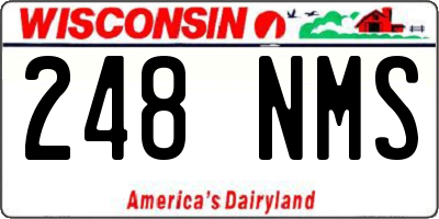 WI license plate 248NMS