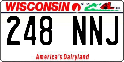 WI license plate 248NNJ