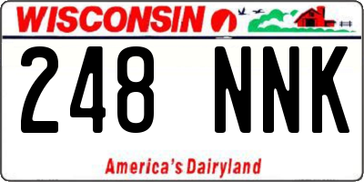 WI license plate 248NNK
