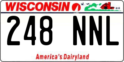 WI license plate 248NNL