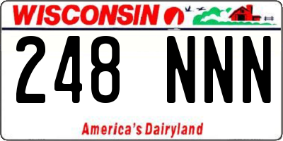 WI license plate 248NNN