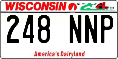 WI license plate 248NNP