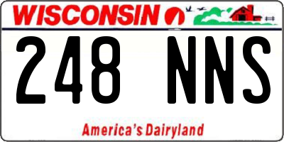 WI license plate 248NNS