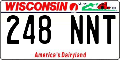 WI license plate 248NNT