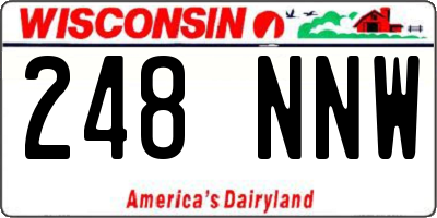 WI license plate 248NNW