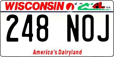 WI license plate 248NOJ