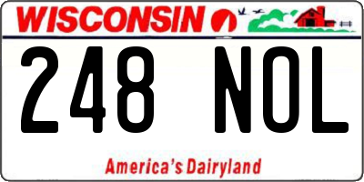 WI license plate 248NOL