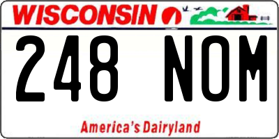 WI license plate 248NOM