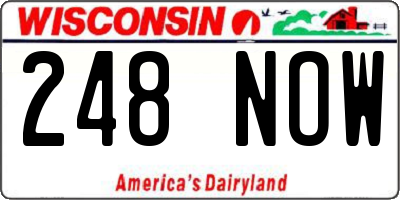 WI license plate 248NOW