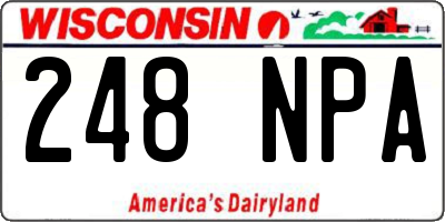 WI license plate 248NPA