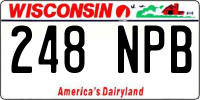 WI license plate 248NPB