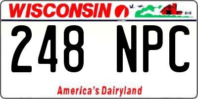 WI license plate 248NPC