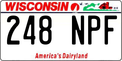 WI license plate 248NPF