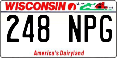 WI license plate 248NPG