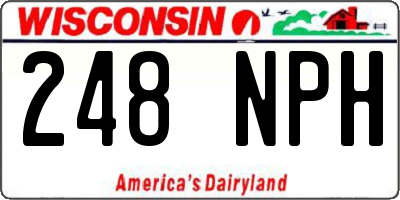WI license plate 248NPH