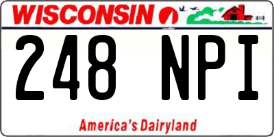 WI license plate 248NPI