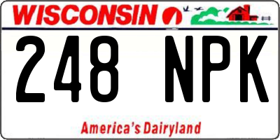 WI license plate 248NPK