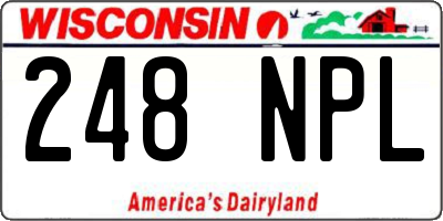 WI license plate 248NPL