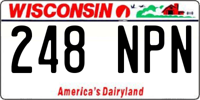 WI license plate 248NPN