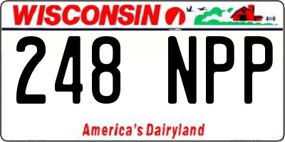 WI license plate 248NPP