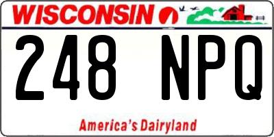 WI license plate 248NPQ