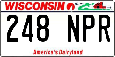 WI license plate 248NPR