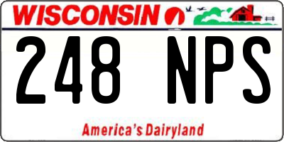 WI license plate 248NPS