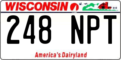 WI license plate 248NPT