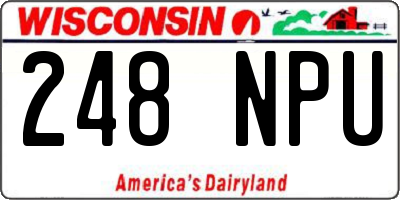 WI license plate 248NPU