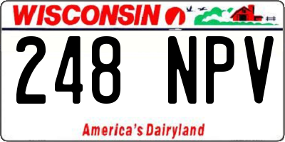WI license plate 248NPV
