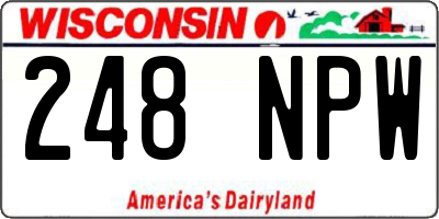 WI license plate 248NPW