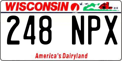 WI license plate 248NPX