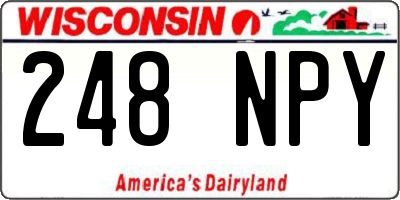 WI license plate 248NPY