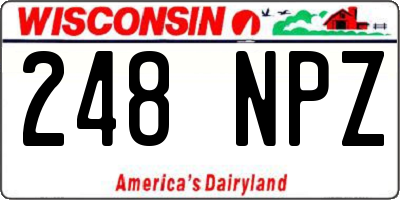WI license plate 248NPZ