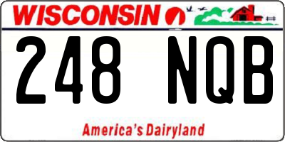WI license plate 248NQB