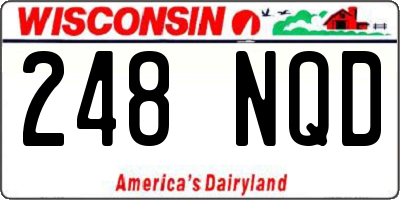 WI license plate 248NQD