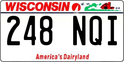 WI license plate 248NQI
