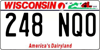 WI license plate 248NQO