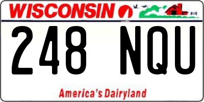 WI license plate 248NQU