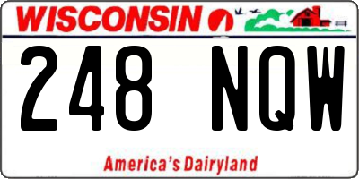 WI license plate 248NQW