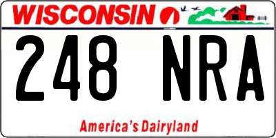 WI license plate 248NRA