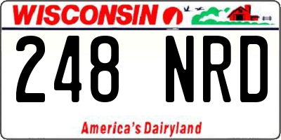WI license plate 248NRD